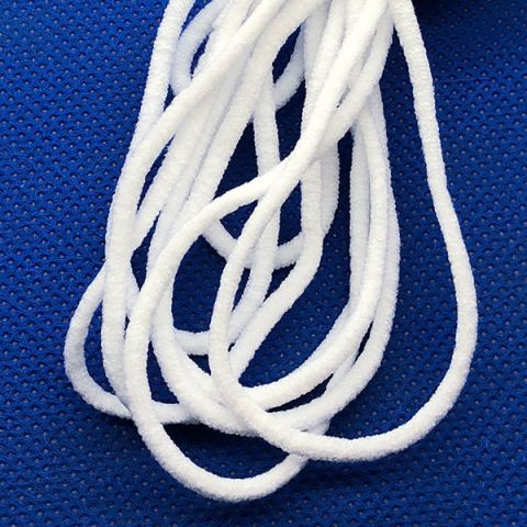 Round Elastic String in 3MM width, color White from DirecTex.net